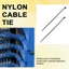 1000 Chiếc Cáp nylon Đen Zip Tie Thắt Lưng Quấn 95mm x 2mm