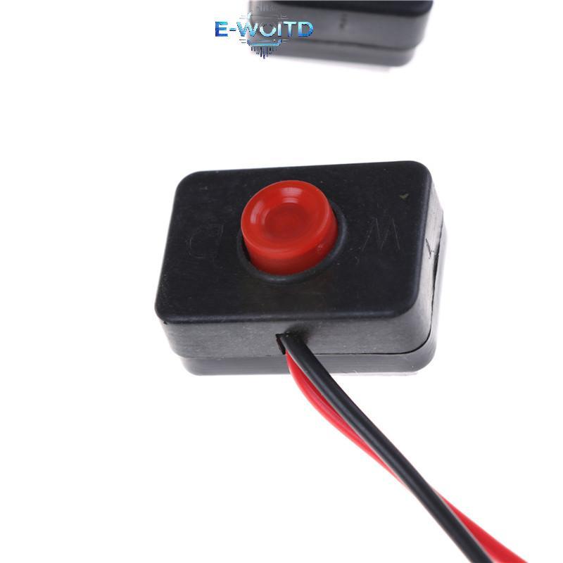 E-WOITD 2 Chiếc DC 12V 2A Đế Dính Nút Nhấn Hành Động Có Dây Công Tắc Cho Ô Tô E-WOITD