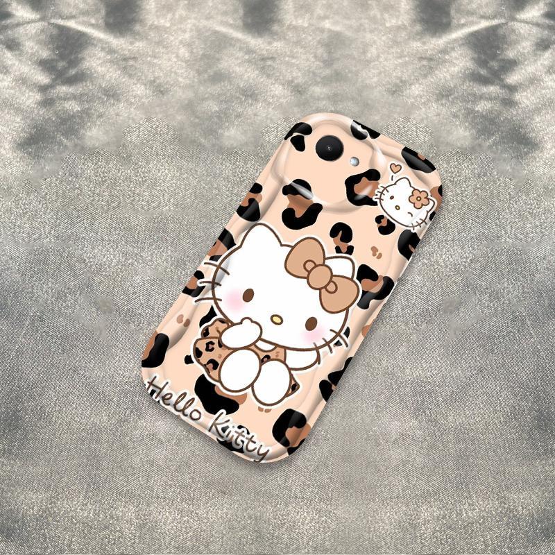 Thích hợp cho Realme C30 C30S Narzo 50i Prime 3D Thẩm mỹ TPU mềm in họa tiết da báo Kitty Vỏ điện thoại chống sốc