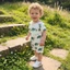 Sơ Sinh Bé Trai Mùa Hè Áo Liền Quần Khủng Long / Rùa In Tay Ngắn Nửa Nút Lên Cổ Tròn Jumpsuit