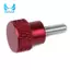 6 Cái M4x10mm Sợi Cao Đầu-Kurled Ngón Tay Cái Vít Núm Hợp Kim Nhôm Màu Đỏ Đan Vai Flat Tip Thumbscrew