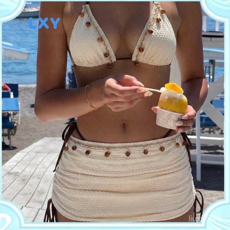 LXY Đồ Bơi Nữ 2026 Phong Cách Mới Dây Đi Biển Gợi Cảm Cao Cấp Nóng Bộ Đồ Ba Mảnh, Đồ Lót