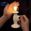 Ánh sáng xung quanh Đèn nến cổ điển có thể sạc lại Đèn cổ điển Trang trí bàn làm việc cho ngôi nhà màu trắng