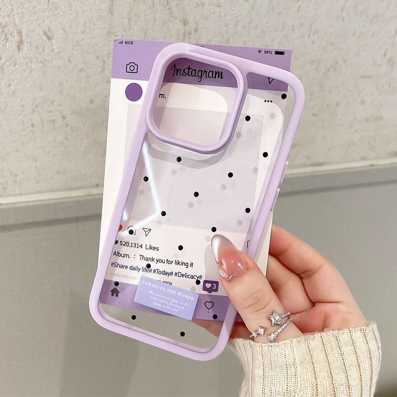 Thích hợp cho Apple 16 / 17Promax Stand Phone Case iPhone12 / 13 / 14 / 15 Vỏ bảo vệ chấm bi phong cách Hàn Quốc