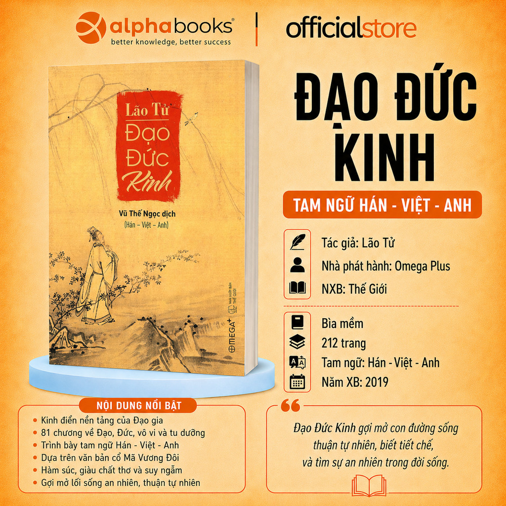 Sách - Đạo Đức Kinh (Lão Tử) - Tinh Hoa Lịch Sử Triết Học (Omega plus)