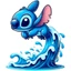 Stitch Sticker Cửa Sổ Thân Cửa Sổ Trang Trí Phòng Tủ Lạnh Vali Tự Dính Chống Thấm Nước Miếng Dán