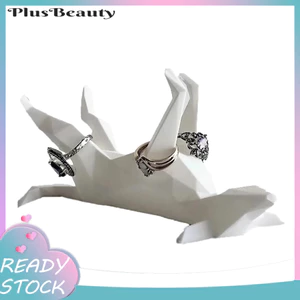 < Pluscloth > Hộp đựng nhẫn cho chó Hộp đựng đồ trang sức Hình chó dễ thương Giá đỡ trưng bày cho nam nữ Nhẫn để bàn Văn phòng lưu trữ Trang trí nội thất Người yêu thú cưng hoàn hảo Quà tặng Giáng sinh Nhẫn để bàn