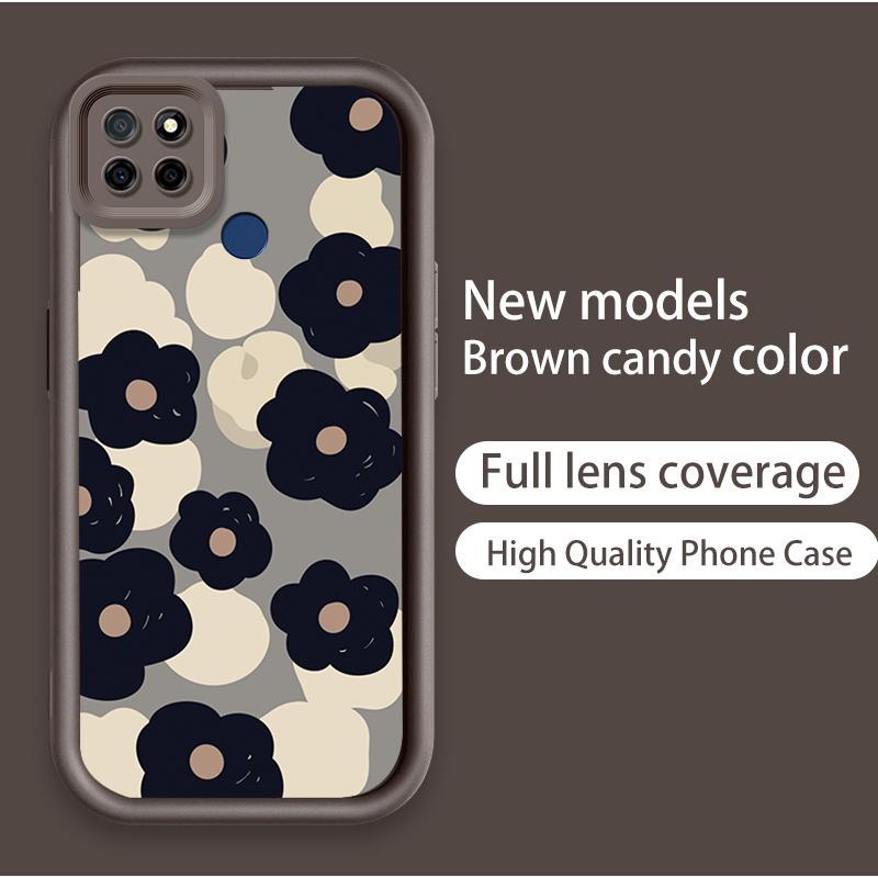 Ốp Lưng Cho Realme C12 C25 C25S C21Y C25Y C15 Narzo 30A Narzo 20 Vỏ Điện Thoại Mềm Silicon Hoạt Hình TPU Hoa Tulip Mắt Thiên Thần Ốp Lưng Chống Sốc