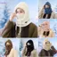 Mũ trượt tuyết Khăn SAIA, Balaclava mùa đông chống gió sang trọng, Mũ bảo vệ tai mềm màu trơn giữ nhiệt ấm mùa đông