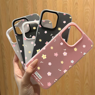 Ốp lưng thư cho iPhone 17 16 15 14 13 12 11 Hoa nhỏ dịu dàng tone màu sữa XS XR XSMAX silicon TPU mềm điện thoại trầyrơi