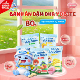 [MUA 10 TẶNG 5] Combo 10 túi Bánh Ăn Dặm DHA Yobite 7gr đủ vị, Gạo Organic Tan Nhanh, An Toàn Bé n