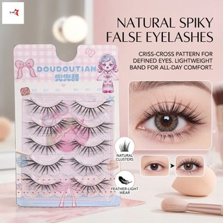 Quạt Nhỏ Pháp Lông Mi Giả Tự Nhiên C Curl Cụm Đơn Đen 7-12mm Hỗn Hợp