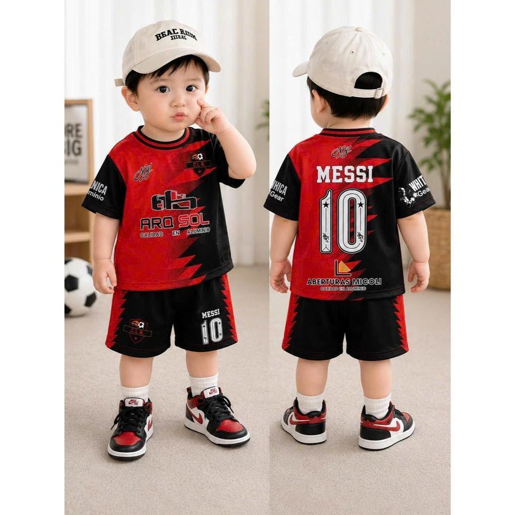 Bộ Quần Áo Cộc Tay MẪU BÓNG ĐÁ Unisex Cho Bé 7-50kg Chất Liệu An Toàn Thoáng Mát Thiết Kế Thời Trang 4 Màu 4 Bộ thoitran