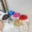Túi Mini PYCOU, Túi Acrylic Bóng Màu Trơn, Dây Xích Ngọc Trai Kích Thước Nhỏ Hình Quạt Cao Cấp Tiệc Túi Vàng