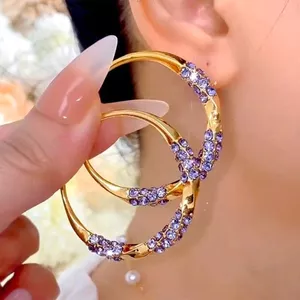 Bông Tai Kim Cương Sang Trọng, Phong Cách Mới, Chất Lượng Cao