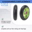 Bánh xe thay thế xe tay ga, kích thước 100mm, có vòng bi và lớp phủ PU chống mài mòn, phụ kiện dành cho xe tay ga, màu xanh lá cây.