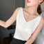 Dây chuyền chữ V trắng cơ bản, satin lụa, phù hợp cho mùa hè