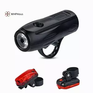 < WHPHous-t > 2 Đèn hậu phía trước xe đạp Xe đạp đường trường MTB Đèn pha Đèn pin đi xe đạp Đèn hậu Bộ đèn xe đạp Phụ kiện xe đạp Đẹp
