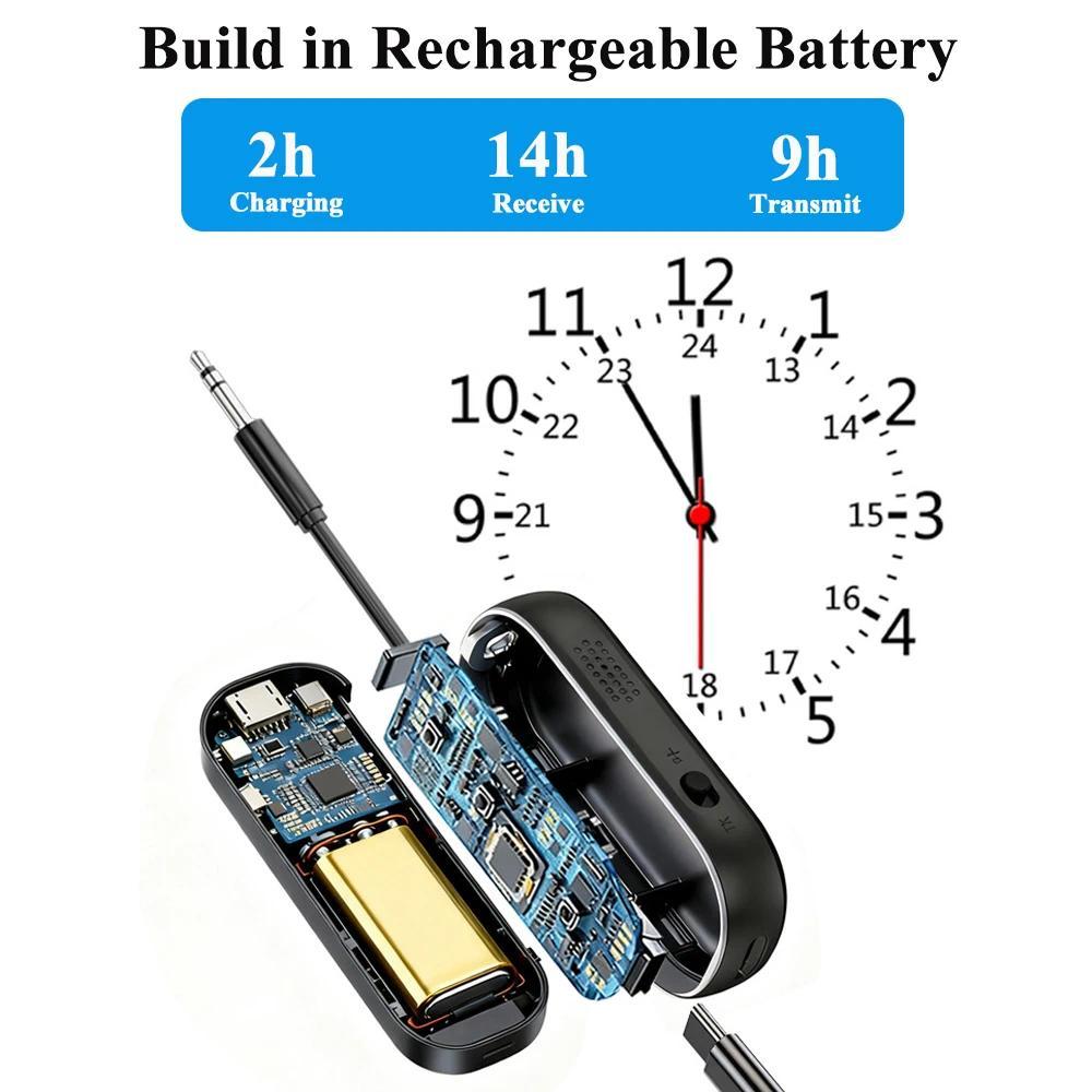 [Sẵn sàng] Bộ thu phát âm thanh Bluetooth6.0 Bộ chuyển đổi âm thanh không dây 2 trong 1 Bộ chuyển đổi không dây AUX 3,5 mm cho loa máy bay ô tô