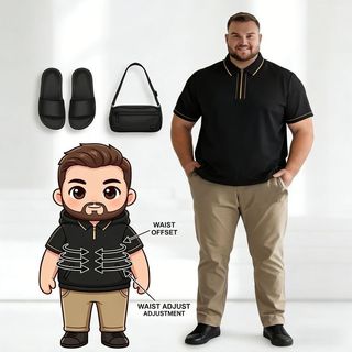 Plus Size 100-180KG Nam Zip Up Thoáng Khí Mùa Hè Oversize Áo Sơ Mi Polo