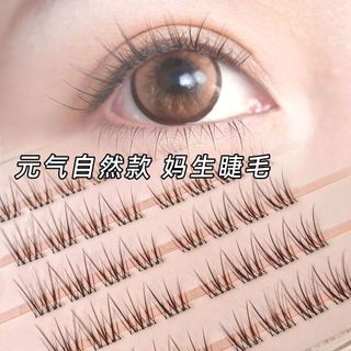 Lông mi giả tự dính Lông mi phân đoạn tự nhiên màu nâu