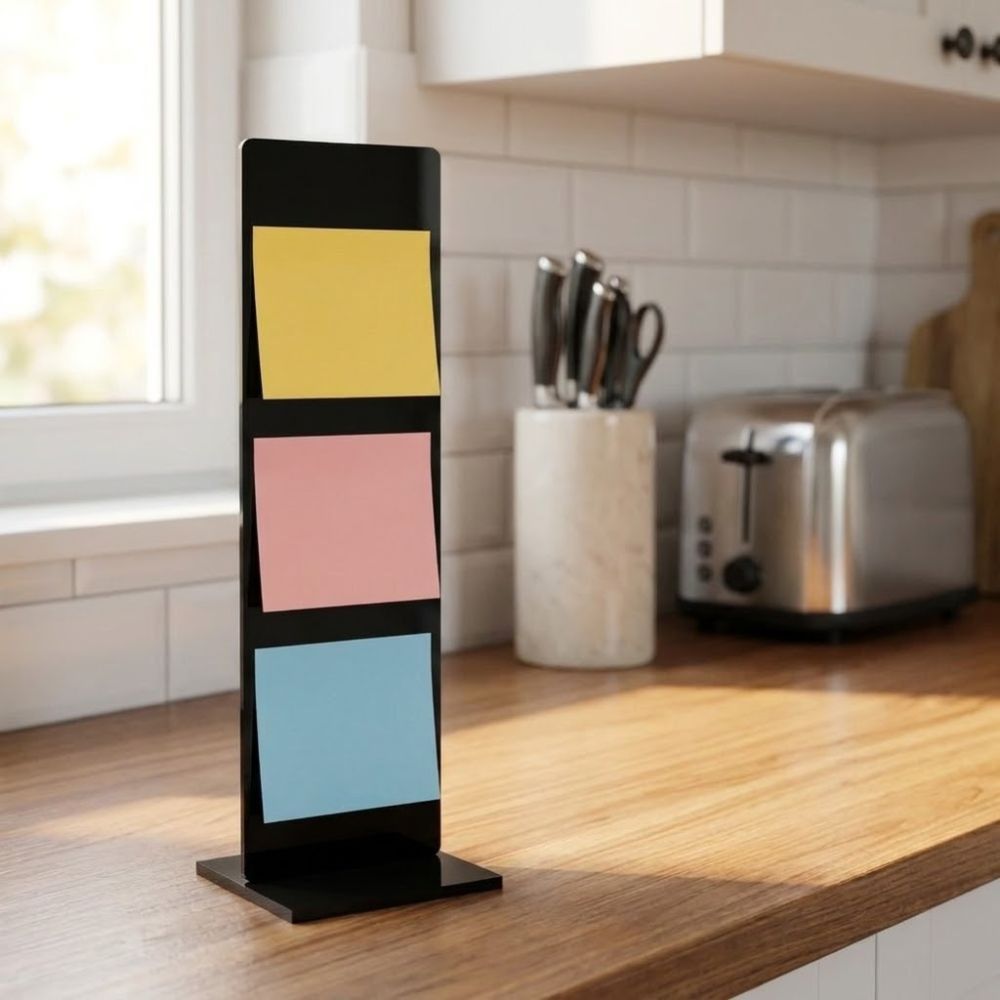 Bảng ghi chú Acrylic DONOVANQQ để bàn, nhắc nhở bên màn hình trong suốt có thể tháo rời, bảng lịch để bàn khô xóa được, hiển thị dọc màn hình máy tính