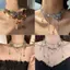 Vòng cổ bướm tua rua với hạt kim cương giả sáng bóng - Quà trang sức Gothic quyến rũ dành cho tiệc cưới