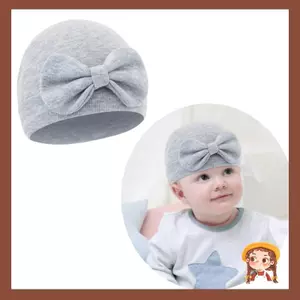 Li Thoải Mái Cho Bé Bonnet Cotton Mềm Mại Thoáng Khí Ấm Áp Mũ Nơ Đáng Yêu Trang Trí