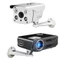 Giá treo tường máy chiếu STABFOAM, Móc treo máy chiếu Mini xoay 360 độ chống sốc, Giá đỡ gắn đa năng có thể điều chỉnh bằng hợp kim nhôm bền bỉ Trường học