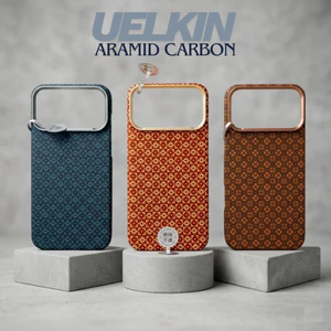 Ốp Lưng iPhone 17 Pro Max UELKIN Sợi Aramid Cao Cấp - Siêu Mỏng Nhẹ, Sạc Từ Tính, Viền Camera Kim Loại