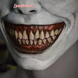 Smile Exorcist Halloween Ma Mask Lễ hội Thanh hóa trang Ngôi nhà ma ám Mặt nạ kinh dị Vai trò Chơi Mặt cười Mặt trắng Mặt nạ mắt trắng