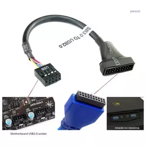 SUIT USB3 0 20Pin sang 2 0 9pin Cáp chuyển đổi USB2 0 đến-3 0 Dây chuyển đổi Khung máy tính