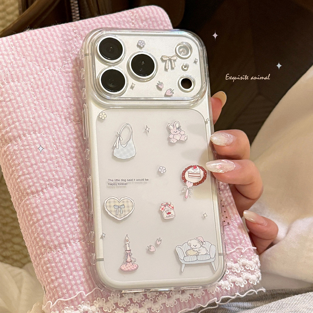 Ốp Điện Thoại Mềm Hình Trái Tim Tình Yêu Hàng Ngày Cho iPhone 17 Pro Max 16 15 14 13 Vỏ Bảo Vệ Chống Sốc