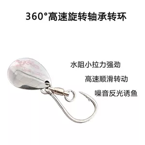 Mồi Xoay Kim Sa Lấp Lánh Vòng Đôi Dây Cá Biển - Im Lặng, Chống Rỉ Sét
