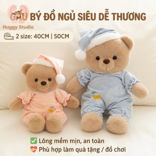 Teddy Sang Trọng Đồ Ngủ Gấu Mềm Nhồi Bông Gối Đệm Dễ Thương Quà Tặng Trang Trí Phòng Ngủ Đồ Chơi Ấm Áp