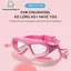 Nhíp bơi trẻ em điều chỉnh dây lặn, silicone chống tia UV, chống sương mù, thiết thực khi bơi thể thao