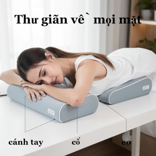 Gối Spa Mặt Ergonomic Memory Foam Thoáng Khí Có Thể Giặt Được Hỗ Trợ Cánh Tay Massage Ngủ