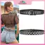 MYPANDA Thắt lưng da thời trang studded gothic, điều chỉnh được, phù hợp phong cáchpunk