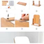 Gương trang điểm để bàn khung gỗ chất lượng cao kiểu Hàn Quốc có thể gập lại, độ phân giải cao và trong suốt