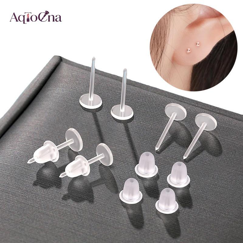 Bộ bông tai nhựa chống dị ứng, trong suốt – bộ nhiều chiếc