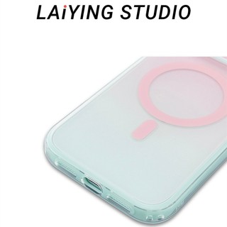 Ốp Điện Thoại Di Động Từ Tính Ins Mùa Hè Dopamine Gradient Cho iPhone17 16 15 14 Pro Max Bảo Vệ Camera Chống Sốc Ốp Lưng Cứng Chống Rơi