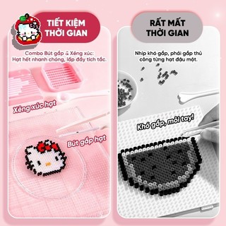 Bộ Hạt Xếp Hình - Full Combo  Tự Làm, Bàn Ủi An Toàn Cho Trẻ, Quà Sinh Nhật Handmade Nhẵn Mịn Hot Quà Sinh Nhật