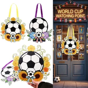 Đồ trang trí World Cup Bằng gỗ Danh sách bóng đá Cửa hàng Trang trí cửa sổ Hoa Logo Nhà số Đồ trang trí