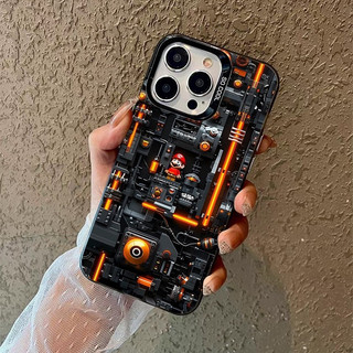 Ốp Điện Thoại Cơ Khí Tương Thích Cao Cấp iPhone 7Plus 16Pro Chống Mài Mòn 14Plus 13Pro 15ProMax 12ProMax Hợp Thời Trang 11 XSMAX 17PROMAX Vỏ Bảo Vệ Chống Sốc Chống Sốc