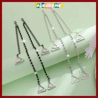 Dây đeo áo ngực đính đá OAKANDME, Dây đeo vai đồ lót có thể điều chỉnh chống trượt, Dây đeo áo ngực trang trí vai gợi cảm có thể tháo rời thời trang Váy dạ hội thay thế