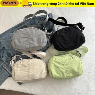 Túi đeo chéo POCKETN, Túi vuông màu trơn khô nhanh, Quà tặng túi đeo vai phong cách Nhật Bản thông thường