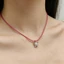 Bạc Nguyên Chất 999 Đầy Màu Sắc Kuromi Giữ Tiền Bện Dây Phụ Kiện Vòng Cổ Mặt Dây Chuyền Thời Trang Mặt Dây Chuyền Dễ Thương Quà Tặng Tặng Tặng