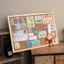 Bảng ghim gỗ bần size to 60 x 90cm ghim ảnh,tài liệu, giấy note trang trí tường Tặng kèm phụ kiện