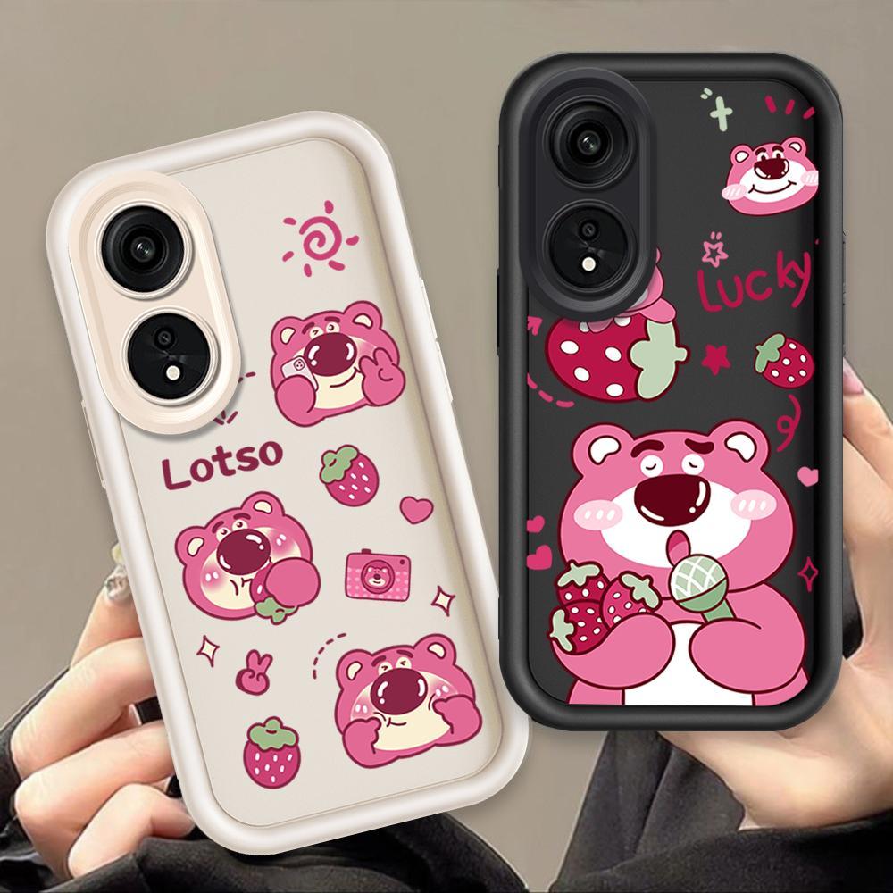 Ốp Lưng Cho OPPO A17 A17K A18 A38 A58 A60 4G Hoạt Hình Silicon Mềm Đáng Yêu Ốp lưng TPU Câu Chuyện Đồ Chơi Lotso Mắt Thiên Thần Ốp Lưng Chống Sốc