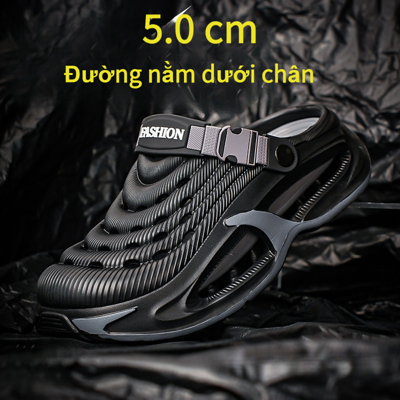 【COD】Dép nam 2 trong 1 đế dày Chống trượt Dép đi biển Kháng khuẩn Khử mùi Đa năng hai kiểu đi